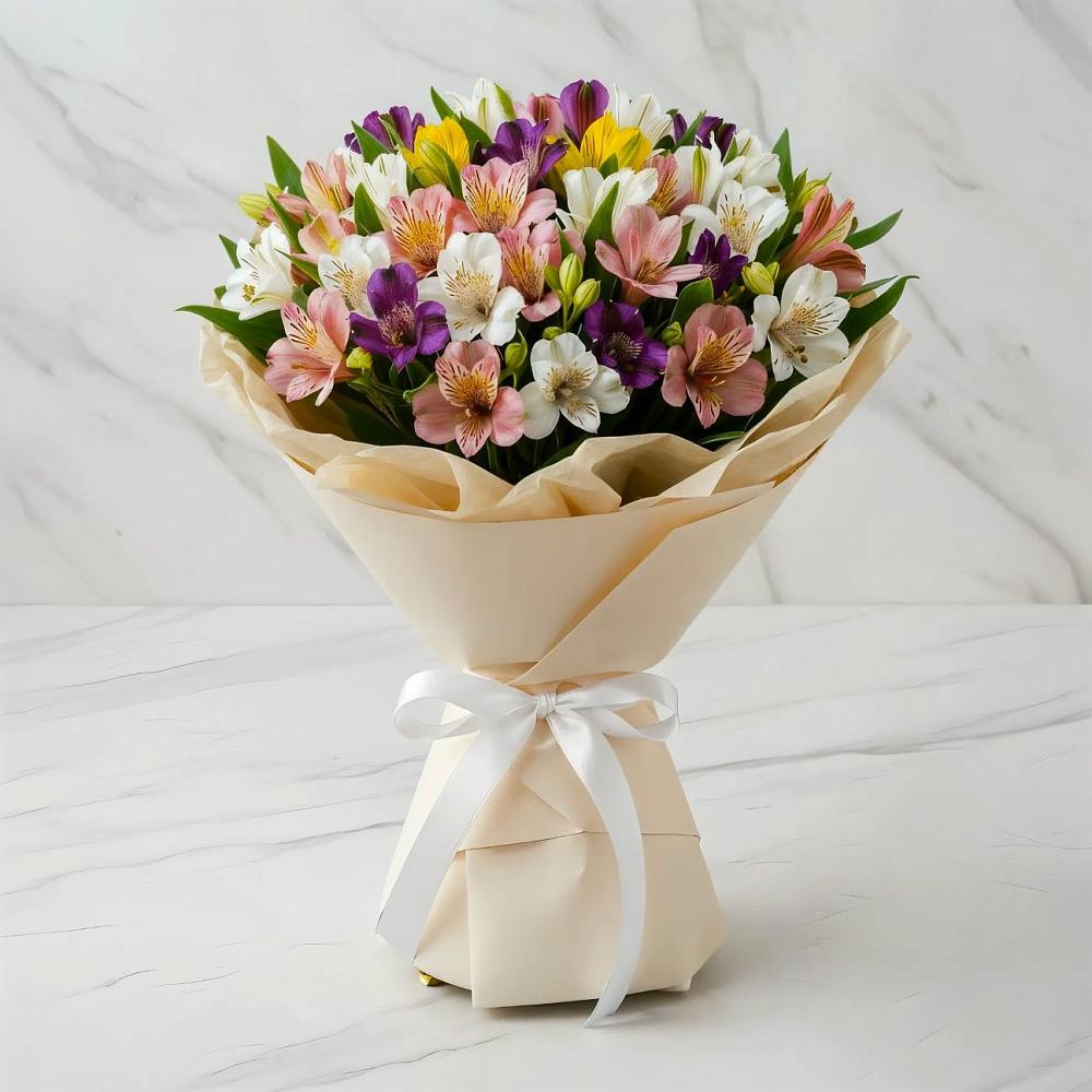 Букет цветов из: Альстромерии в Губино