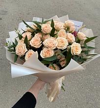 Букет Кремовые розы Латте в Губино