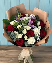 Букет цветов из:  Розы и Альстромерии в Губино