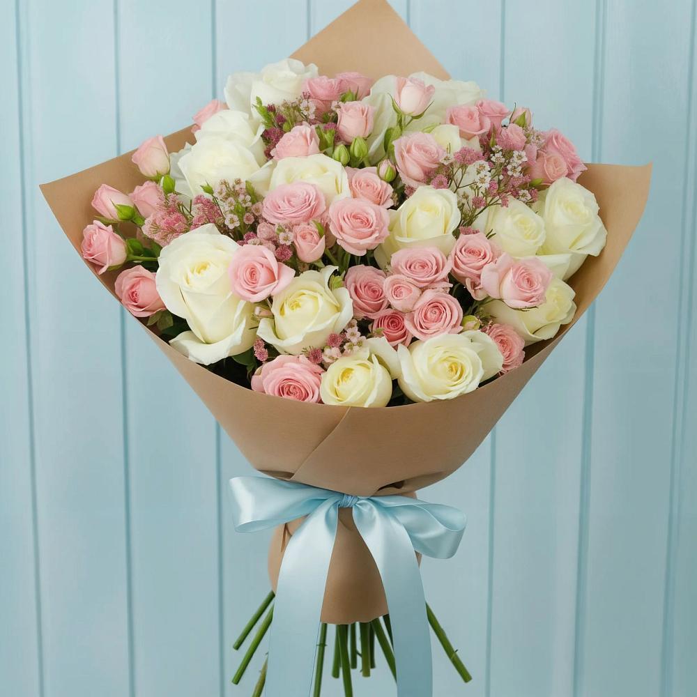 Букет цветов из: Розы в Губино