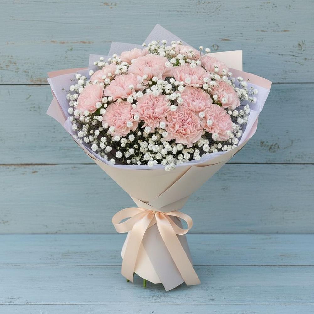 Букет цветов из: Гвоздики в Губино