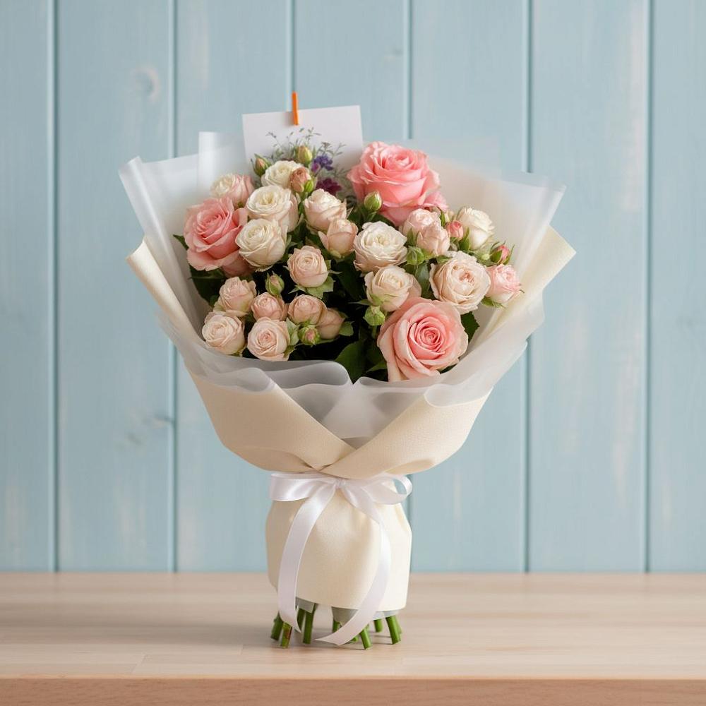 Букет цветов из: Розы в Губино