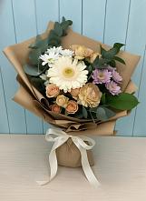 Букет цветов из:  Герберы и Хризантемы в Губино
