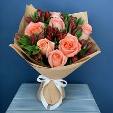 Букет цветов из:  Розы и Альстромерии в Губино