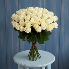 Букет 51 Белая роза Эдлесс Лав в Губино