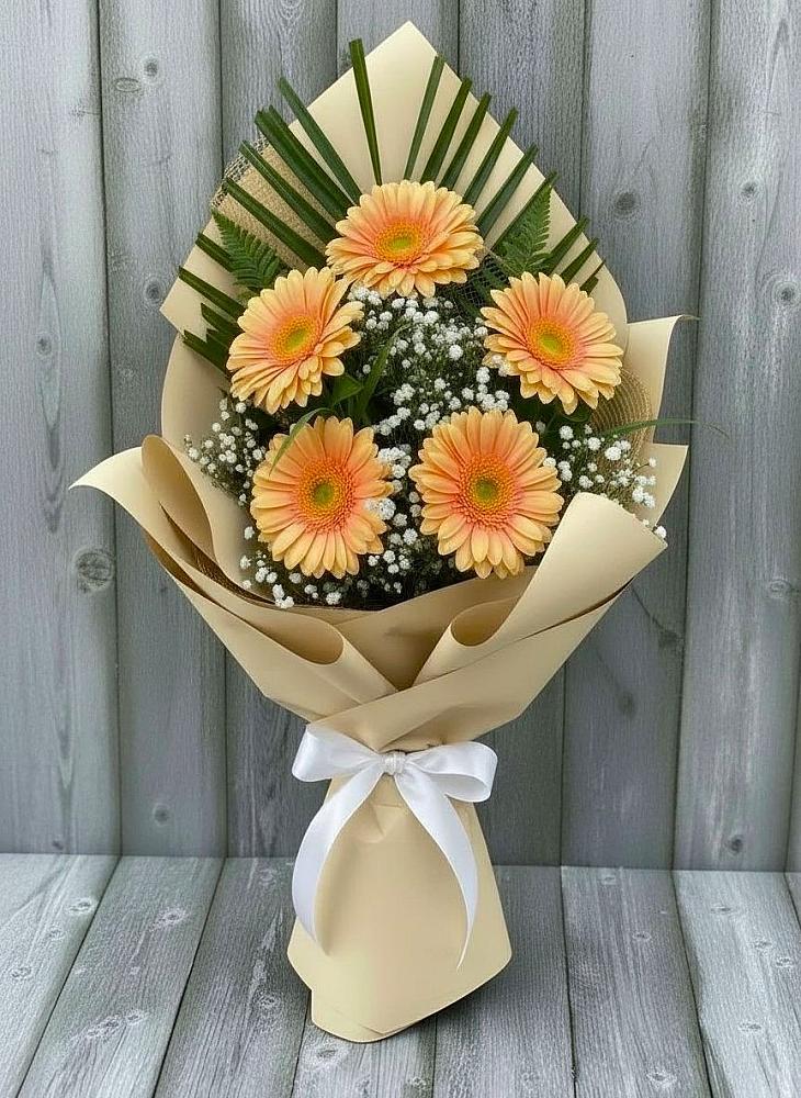 Букет цветов из: Герберы в Губино
