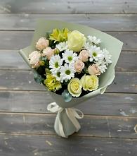 Букет цветов из:  Альстромерии, Розы и Хризантемы #REPLACE_PRED# Губино