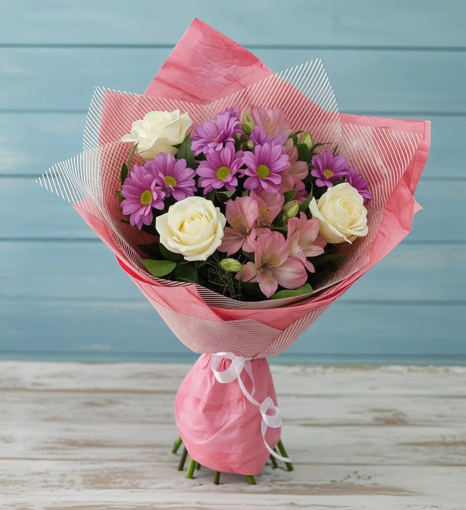 Букет цветов из: Герберы в Губино